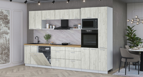 Кухонный гарнитур Интерлиния Мила Лайт 3.3-ПМ1 