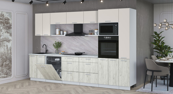 Кухонный гарнитур Интерлиния Мила Лайт 3.3-ПМ1 