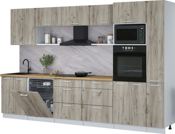 Кухонный гарнитур Интерлиния Мила Лайт 3.3-ПМ1  - фото