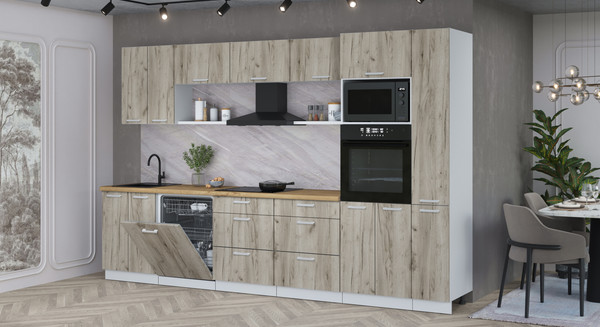 Кухонный гарнитур Интерлиния Мила Лайт 3.3-ПМ1 