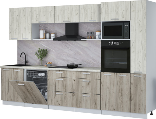 Кухонный гарнитур Интерлиния Мила Лайт 3.3-ПМ1  - фото