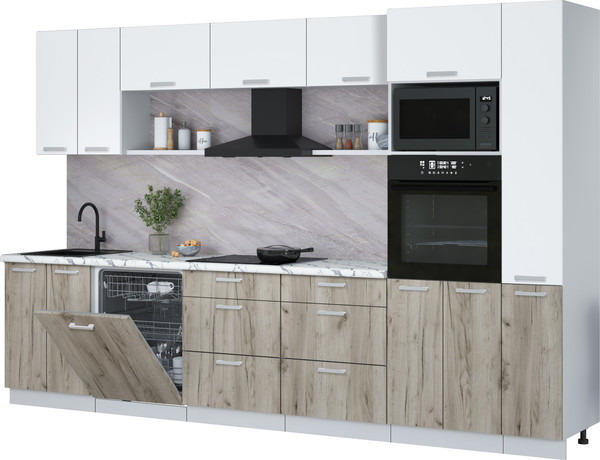 Кухонный гарнитур Интерлиния Мила Лайт 3.3-ПМ1  - фото