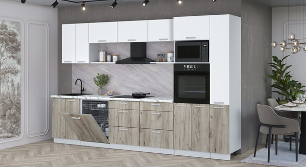 Кухонный гарнитур Интерлиния Мила Лайт 3.3-ПМ1 