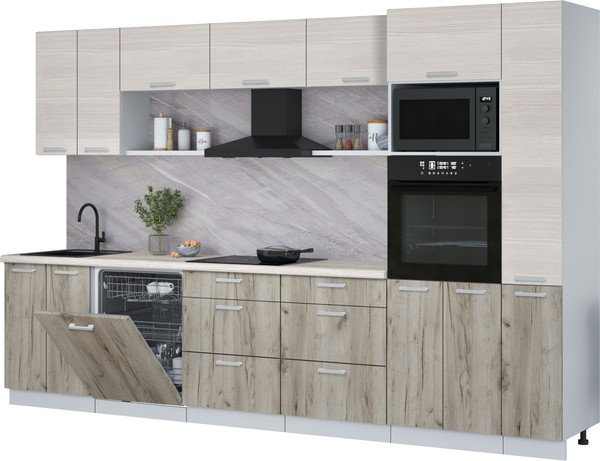 Кухонный гарнитур Интерлиния Мила Лайт 3.3-ПМ1  - фото