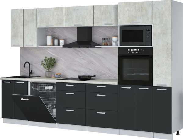 Кухонный гарнитур Интерлиния Мила Лайт 3.3-ПМ1  - фото