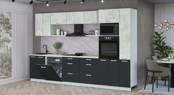 Кухонный гарнитур Интерлиния Мила Лайт 3.3-ПМ1 