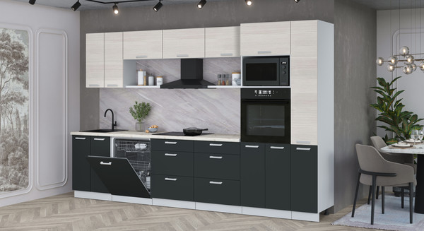 Кухонный гарнитур Интерлиния Мила Лайт 3.3-ПМ1 