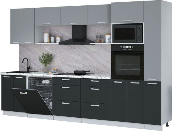 Кухонный гарнитур Интерлиния Мила Лайт 3.3-ПМ1  - фото