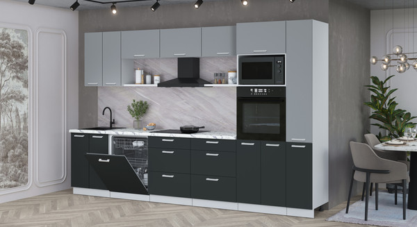 Кухонный гарнитур Интерлиния Мила Лайт 3.3-ПМ1 