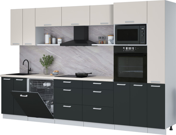 Кухонный гарнитур Интерлиния Мила Лайт 3.3-ПМ1  - фото