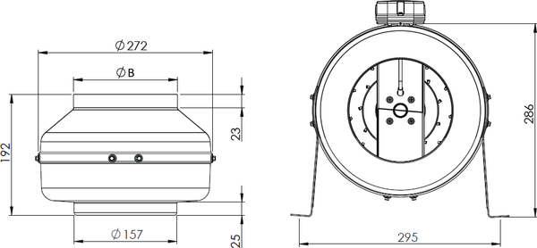 Вентилятор канальный Bahcivan BDTX 160