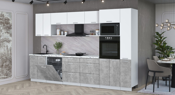 Кухонный гарнитур Интерлиния Мила Лайт 3.3-ПМ1 