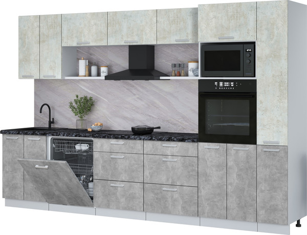 Кухонный гарнитур Интерлиния Мила Лайт 3.3-ПМ1 - фото