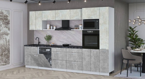 Кухонный гарнитур Интерлиния Мила Лайт 3.3-ПМ1