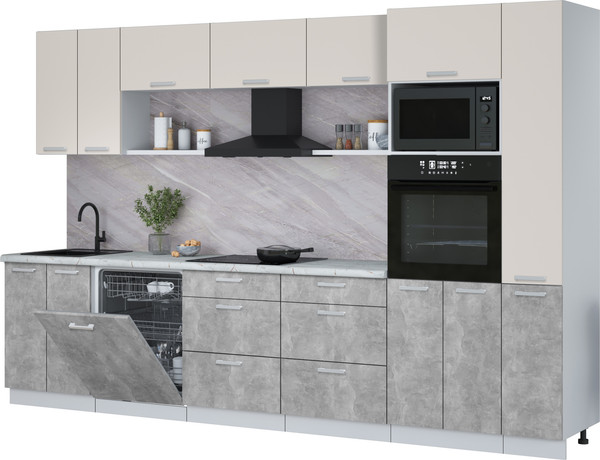 Кухонный гарнитур Интерлиния Мила Лайт 3.3-ПМ1  - фото