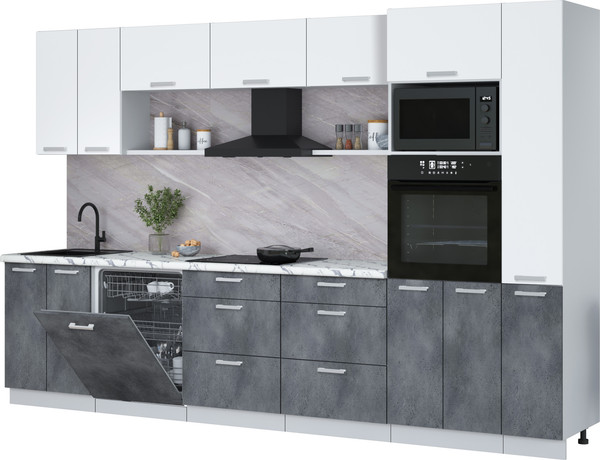 Кухонный гарнитур Интерлиния Мила Лайт 3.3-ПМ1  - фото