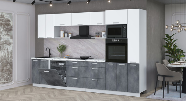 Кухонный гарнитур Интерлиния Мила Лайт 3.3-ПМ1 