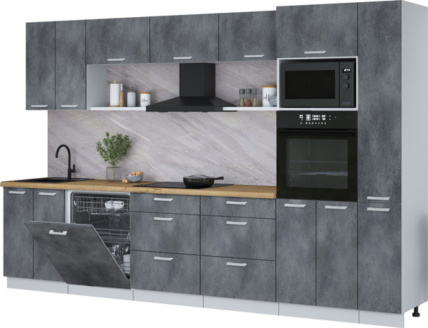 Кухонный гарнитур Интерлиния Мила Лайт 3.3-ПМ1  - фото