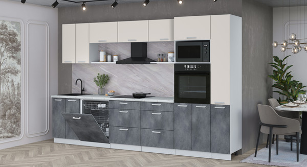 Кухонный гарнитур Интерлиния Мила Лайт 3.3-ПМ1 