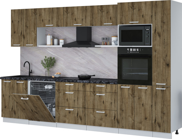 Кухонный гарнитур Интерлиния Мила Лайт 3.3-ПМ1  - фото