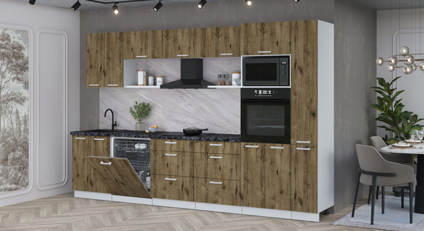 Кухонный гарнитур Интерлиния Мила Лайт 3.3-ПМ1 