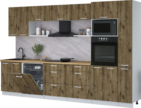 Кухонный гарнитур Интерлиния Мила Лайт 3.3-ПМ1  - фото