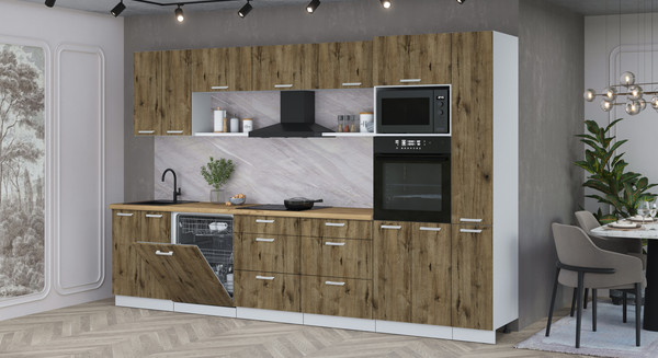 Кухонный гарнитур Интерлиния Мила Лайт 3.3-ПМ1 