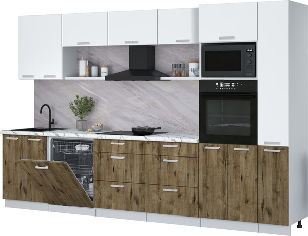 Кухонный гарнитур Интерлиния Мила Лайт 3.3-ПМ1  - фото