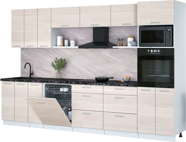 Кухонный гарнитур Интерлиния Мила Лайт 3.3-ПМ1-2  - фото