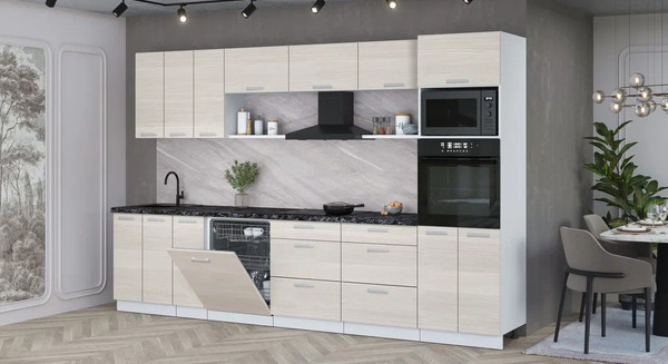 Кухонный гарнитур Интерлиния Мила Лайт 3.3-ПМ1-2 