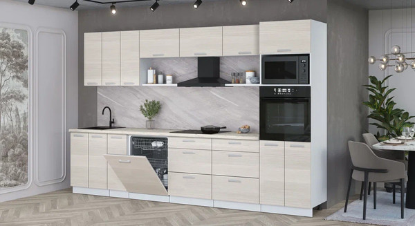 Кухонный гарнитур Интерлиния Мила Лайт 3.3-ПМ1-2 