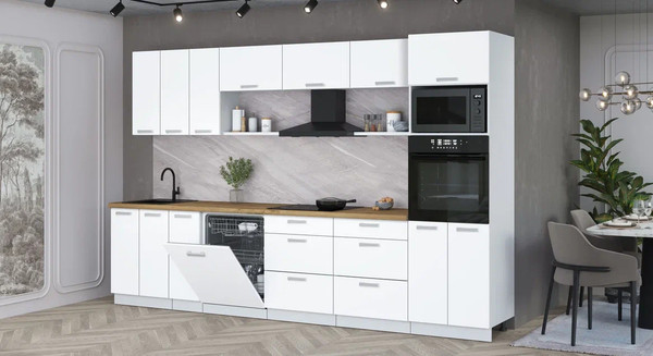 Кухонный гарнитур Интерлиния Мила Лайт 3.3-ПМ1-2 