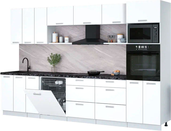 Кухонный гарнитур Интерлиния Мила Лайт 3.3-ПМ1-2 - фото