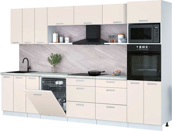 Кухонный гарнитур Интерлиния Мила Лайт 3.3-ПМ1-2  - фото