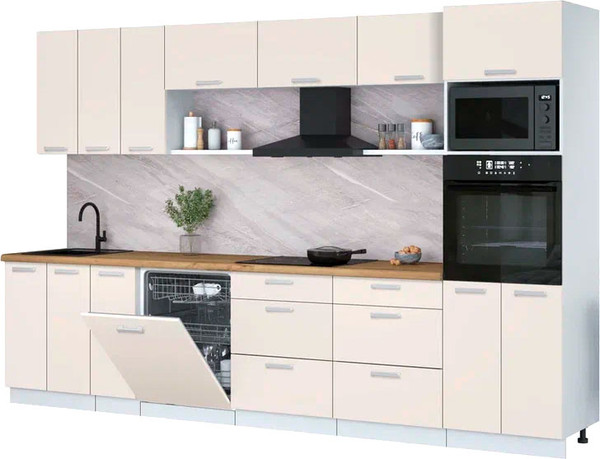 Кухонный гарнитур Интерлиния Мила Лайт 3.3-ПМ1-2  - фото