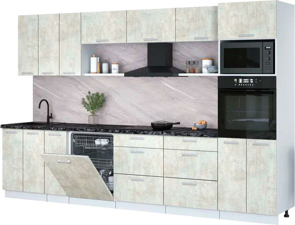 Кухонный гарнитур Интерлиния Мила Лайт 3.3-ПМ1-2  - фото