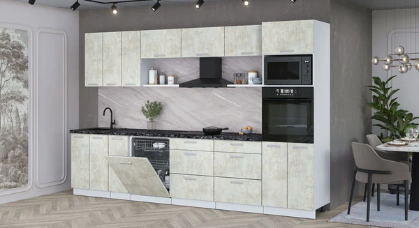 Кухонный гарнитур Интерлиния Мила Лайт 3.3-ПМ1-2 