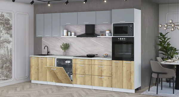 Кухонный гарнитур Интерлиния Мила Лайт 3.3-ПМ1-2 