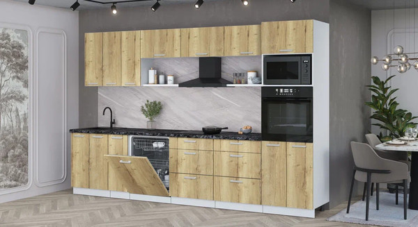 Кухонный гарнитур Интерлиния Мила Лайт 3.3-ПМ1-2 