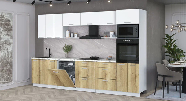 Кухонный гарнитур Интерлиния Мила Лайт 3.3-ПМ1-2 