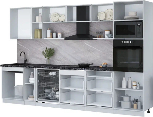 Кухонный гарнитур Интерлиния Мила Лайт 3.3-ПМ1-2 