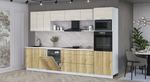 Кухонный гарнитур Интерлиния Мила Лайт 3.3-ПМ1-2 