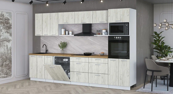 Кухонный гарнитур Интерлиния Мила Лайт 3.3-ПМ1-2 