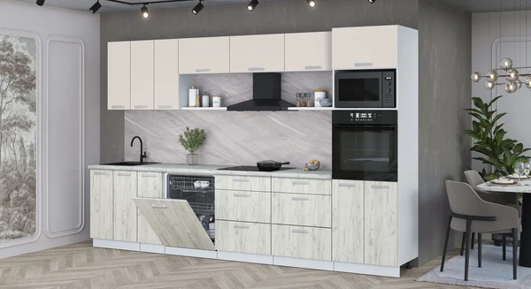 Кухонный гарнитур Интерлиния Мила Лайт 3.3-ПМ1-2 