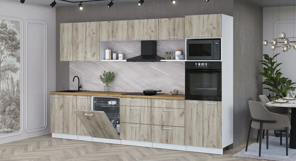 Кухонный гарнитур Интерлиния Мила Лайт 3.3-ПМ1-2 