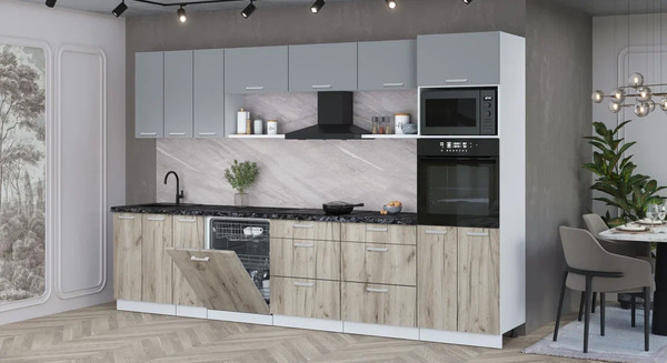 Кухонный гарнитур Интерлиния Мила Лайт 3.3-ПМ1-2 