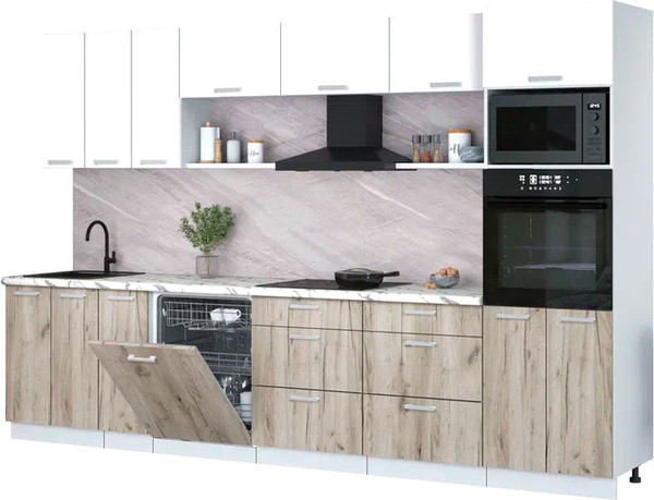 Кухонный гарнитур Интерлиния Мила Лайт 3.3-ПМ1-2 - фото