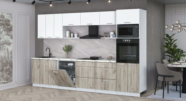 Кухонный гарнитур Интерлиния Мила Лайт 3.3-ПМ1-2