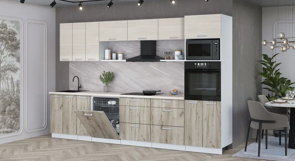 Кухонный гарнитур Интерлиния Мила Лайт 3.3-ПМ1-2 