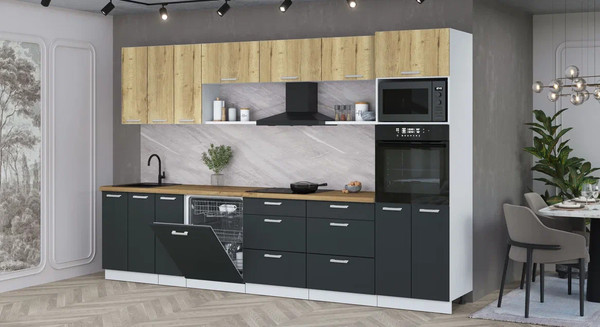 Кухонный гарнитур Интерлиния Мила Лайт 3.3-ПМ1-2